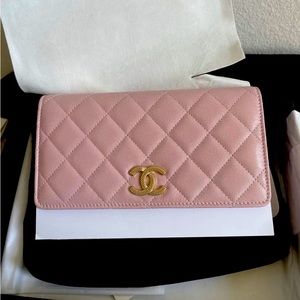 Pink Leather Chanel Flapbag